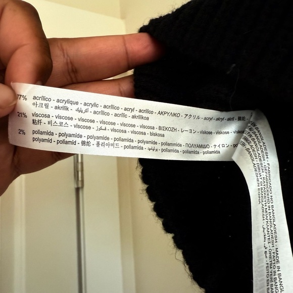 Zara Black Sleeveless Knit Top with Zipper size S - Picture 6 of 8